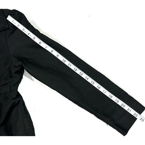 Kenneth Cole Reaction Women’s Black Double Breasted Trench Coat Medium - Picture 5 of 10